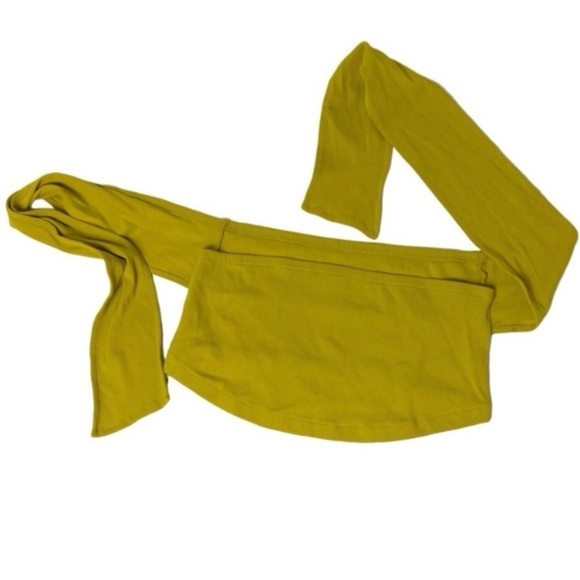 THE DROP Citronelle Bustier Wrap Around Rib Cropped Top - Picture 10 of 12